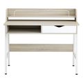 grafeio olivier hm212901 melamini se sonama leyko leykos metallikos skeletos 104x48x89yek extra photo 1
