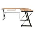 goniako grafeio walnut epifaneia me metalliko skeleto hm212702 158x120x74ek extra photo 2