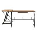 goniako grafeio walnut epifaneia me metalliko skeleto hm212702 158x120x74ek extra photo 3