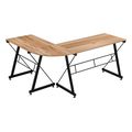 goniako grafeio walnut epifaneia me metalliko skeleto hm212702 158x120x74ek extra photo 5