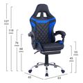 polythrona gaming skyler me anaklinomeni plati kai ypopodio hm115708 se xroma mayro mple extra photo 1