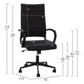 karekla grafeioy superior hm116501 mayro pu dieythynth 62x715x113 ek extra photo 1