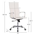karekla grafeioy boss dieythyntoy hm105932 leyko pu podi xromioy 54x57x110yek extra photo 1