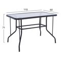 trapezi adam hm502001 metalliko skoyro gkri me gyalini epifaneia 110x60x71yek extra photo 1
