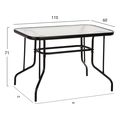 trapezi adam hm502003 metalliko mayro me gyalini epifaneia 110x60x71yek extra photo 1