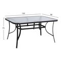 trapezi bruno 150x90x72yek metalliko mayro me gyalini epifaneia hm514503 extra photo 1