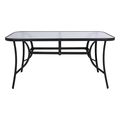 trapezi bruno 150x90x72yek metalliko mayro me gyalini epifaneia hm514503 extra photo 2