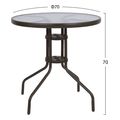 trapezi lima f70x70yek metalliko kafe me gyalini epifaneia hm514602 extra photo 1