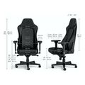 noblechairs hero gaming chair cold foam steel armrests 60mm casters 150kg black platinum extra photo 2