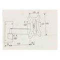 lafet tv wall mount jt 2518a 100x100 12 22 extra photo 1