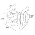 lafet tv wall mount jt 2428b 100x100 10 22 extra photo 1