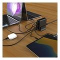 gembird 6 port 75w gan usb fast c harger black ta uc 2a4c pd75 01 bk extra photo 1
