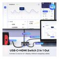 usb c switch 2 theseon 4k 60hz ugreen aw502 55451 extra photo 8