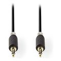 nedis cabw22000at05 stereo audio cable 35 mm male 35 mm male 05m anthracite extra photo 1