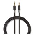 nedis cabw22000at05 stereo audio cable 35 mm male 35 mm male 05m anthracite extra photo 2