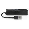 nedis ccgb60250bk01 usb 20 hub 1x usb a 3x usb a female 5 portss sd microsd extra photo 2