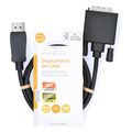 nedis ccgl37200bk10 displayport cable displayport male dvi d 24 1 pin male 100m black extra photo 2