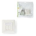 nedis ccgp89250iv network wall box cat 6a 2x rj45 female flat face mounting ivory extra photo 1