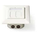 nedis ccgp89250iv network wall box cat 6a 2x rj45 female flat face mounting ivory extra photo 4