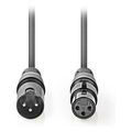 nedis coth15010gy30 balanced xlr audio cable xlr 3 pin male xlr 3 pin female 30 m grey extra photo 1