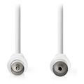 nedis csgl40000wt100 coax cable iec coax male iec coax female 100m whitec extra photo 1