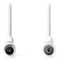nedis csgl40020wt15 coax cable iec coax male iec coax female 120db 150m white extra photo 1