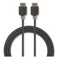 nedis cvbw34000at20 high speed hdmi cable with ethernet hdmi connector hdmi connector 2m anthracite extra photo 2