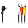 nedis cvgl22400bk20 audio video cable 35mm male 3x rca male 2m black extra photo 2