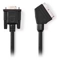nedis cvgl31550bk20 scart cable scart male vga female 200m black extra photo 2