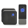 nedis doorb310bk2 wireless doorbell set with 2 receivers and 58 melodies blackp extra photo 2