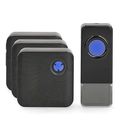 nedis doorb310bk3 wireless doorbell set with 3 receivers and 58 melodies blackp extra photo 1