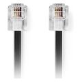 nedis tcgl90200bk20 telecom cable rj11 male rj11 male 200m black extra photo 1