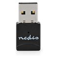 nedis wsnwm610bk network dongle wi fi ac600 24 5 ghz dual band usb 20 wi fi speed 600mbps extra photo 1