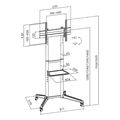 superior 37 70 pro wheeled tv floor stand extra photo 1