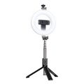 xo ss12 anadiploymeno selfie stick me ring light leitoyrgia bluetooth kai ensomatomeno tripodo extra photo 1