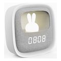 alarm clock with led bunny night light pure fnl 06 aurora white square forever light extra photo 1