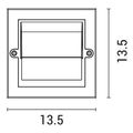 eurolamp fotistiko toixoy led 6w 135x135x55 3cct ip65 gkri arte illumina senario extra photo 1