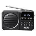akai apr 300bk mayro mini forito retro radiofono fm am bluetooth usb microsd extra photo 1