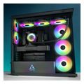 case arctic xtender mirror black window w o gpu vertical mount mid tower case w a rgb fans extra photo 5