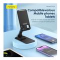universal desktop foldable holder foneng cp125 metal 360 for tablets smartphones black extra photo 2