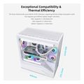 atx case lian li vector v100 white 4 x 120mm argb led rgb strip tempered glass extra photo 2
