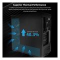 atx case lian li vector v100 white 4 x 120mm argb led rgb strip tempered glass extra photo 3