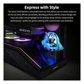 atx case lian li vector v100 white 4 x 120mm argb led rgb strip tempered glass extra photo 4