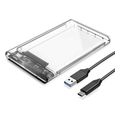 enclosure hdd ssd orico 2139c3 for sata 25inch usb c transparent extra photo 3