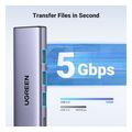 ugreen type c hub cm511 3 x usb a 30 type c hdmi grey extra photo 3