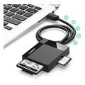ugreen usb 30 card reader cr125 sd microsd cf ms black extra photo 1