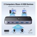 ugreen cm662 sharing switch box 3x usb a 30 type c mini usb black extra photo 1