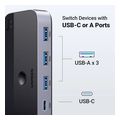ugreen cm662 sharing switch box 3x usb a 30 type c mini usb black extra photo 2