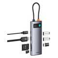 baseus metal gleam 3x usb 30 usb type c hdmi sd microsd grey extra photo 3