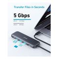 anker type c hub 332 2x usb a 2x type c 1x hdmi grey a8355h11 extra photo 1